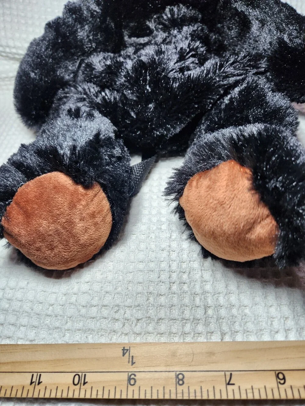 Plush Black Bear Kids Backpack - Soft Teddy Design